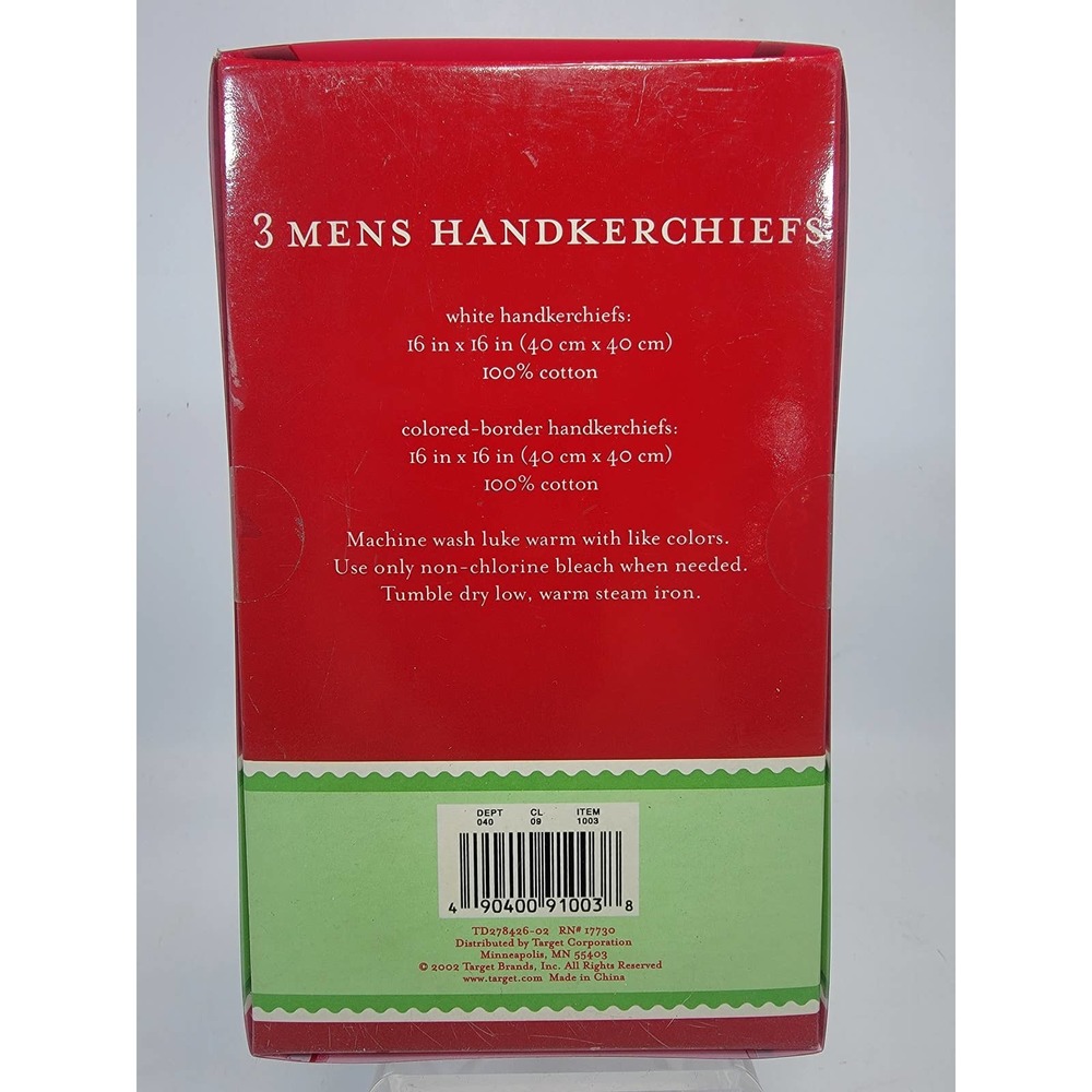 Box of Pierre Cardin 100% Cotton, 3 Men's Fine Handkerchiefs, Sealed New in Box - Picture 2 of 3